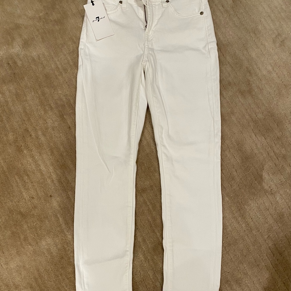 7 for All Mankind Size 24 White Jeans